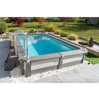 Piscine Azteck semi-enterrée