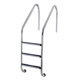 Echelle pour bassin équipé de goulotte 2 marches inox 316