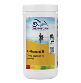 Chlore choc stabilisé granulés seau de 1 kg - CHEMOFORM
