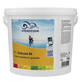 Chlore choc stabilisé granulés seau de 5 kg - CHEMOFORM