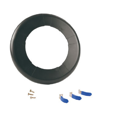 Kit rénovation projecteur anthracite collerette+3pattes+vis