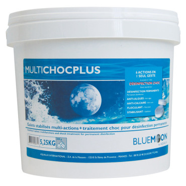 Chlore stabilisé multi-actions galet gr seau de 5,25 kg