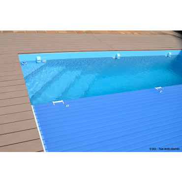 Lames PVC opaques bleues